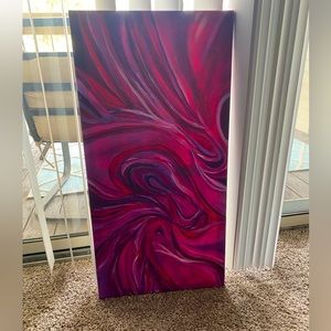 Handmade abstract painting by me, can do commissions as well :) 1.5 x 3 ft